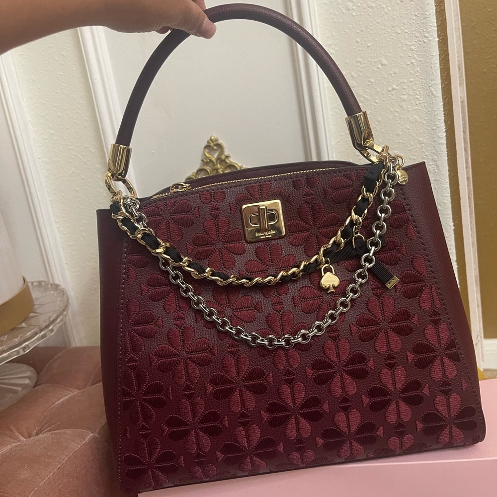 Kate Spade  Mixed Metal swag bag charm handle Chain Strap Accessory KM589 - Picture 14 of 16